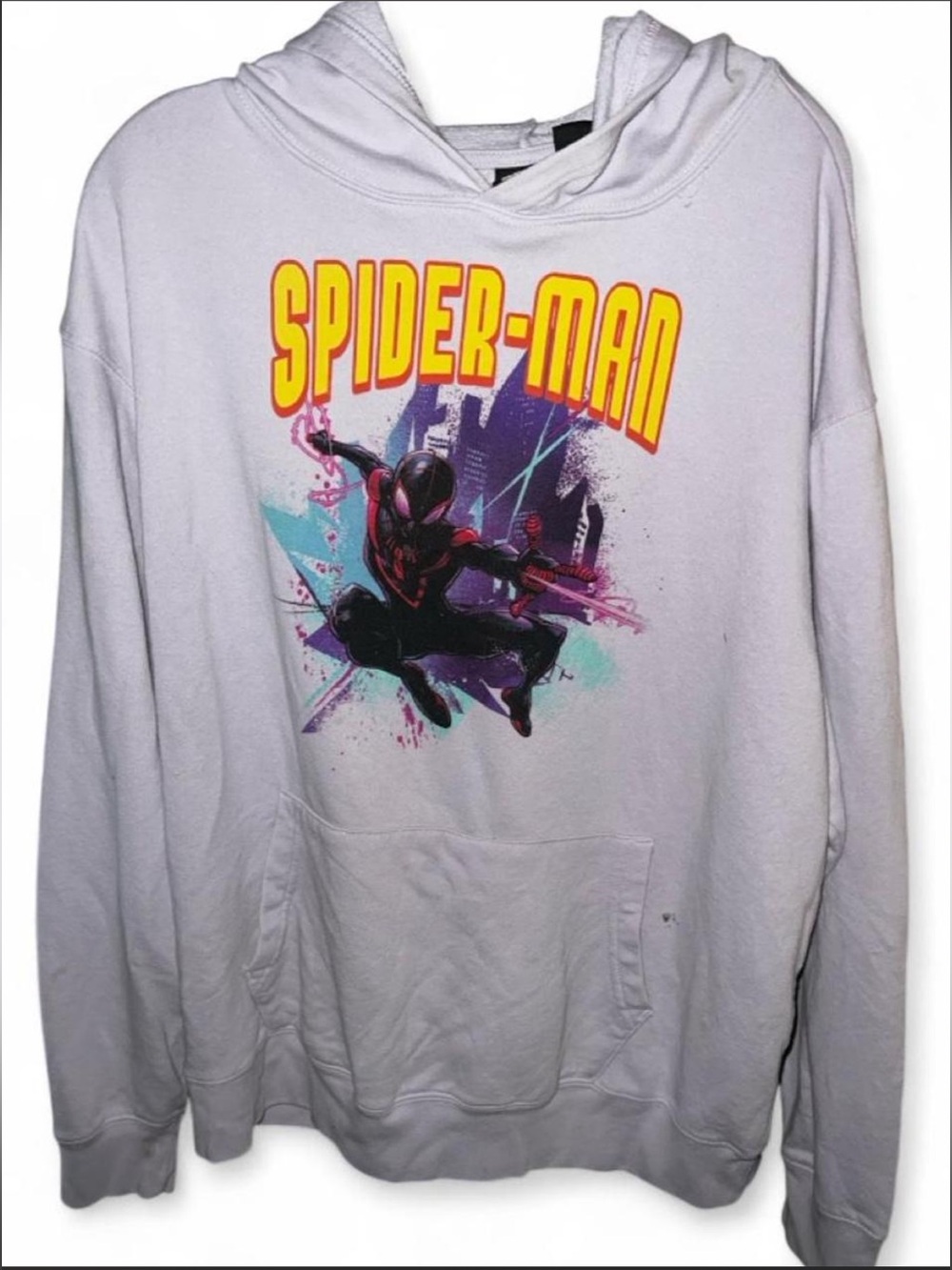 Marvel Spider-Man Graphic Light Purple Hoodie size XL